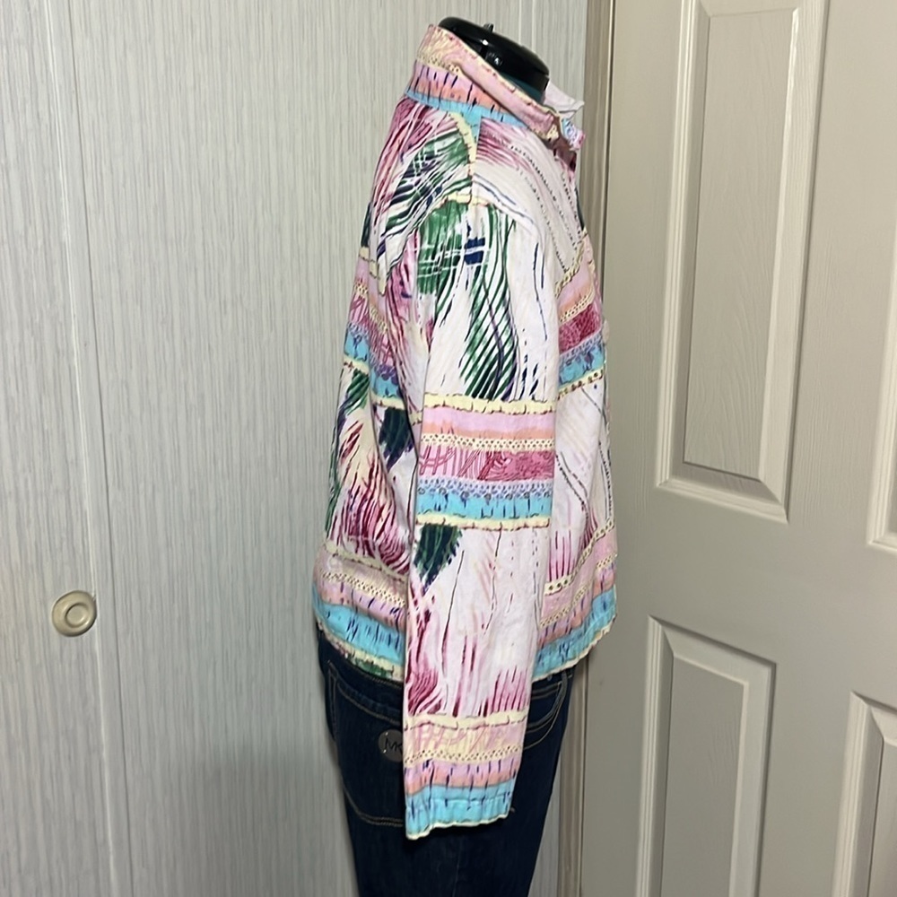N.D.S. Long Sleeve Multi Color Sequins Top/Blazer (104T) - Picture 6 of 10